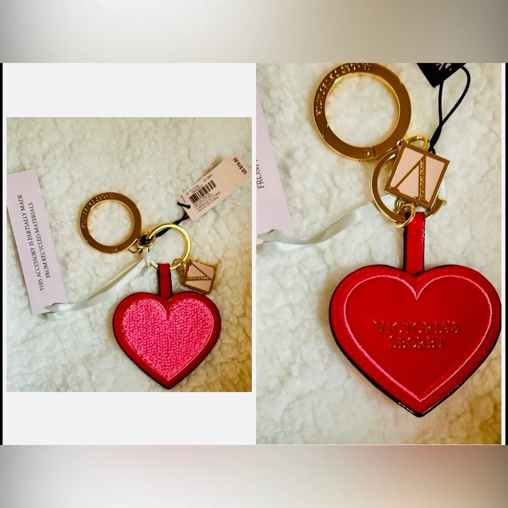 Victoria Secret  Red and Pink Heart Key Holder